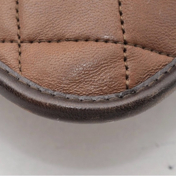 Authentic CHANEL lambskin flat CC mini tote brown and black - Picture 11 of 12